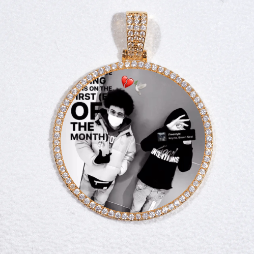 MEDIUM 3D CIRCLE CUSTOM PICTURE PENDANT
