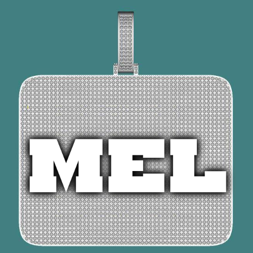 CUSTOM LETTER NECKLACE 3D BIG SQUARE