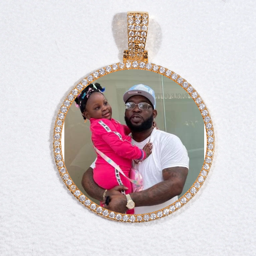 MEDIUM 3D CIRCLE CUSTOM PICTURE PENDANT