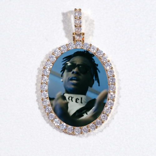 3D Oval Custom Picture Pendant