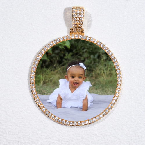 MEDIUM 3D CIRCLE CUSTOM PICTURE PENDANT
