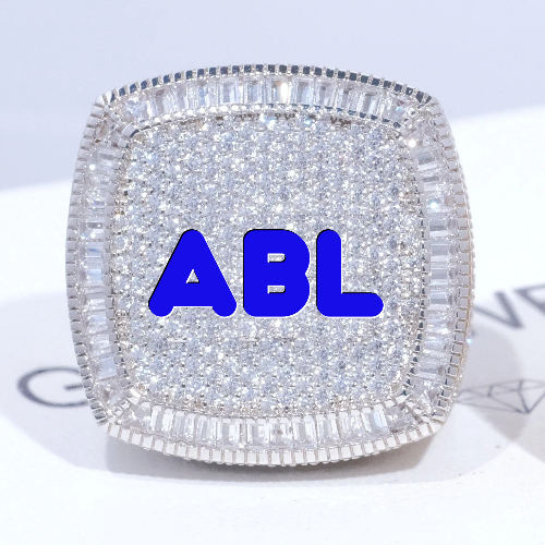 CUSTOM LETTER 3D ICED RING