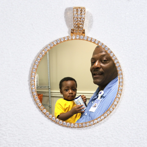MEDIUM 3D CIRCLE CUSTOM PICTURE PENDANT