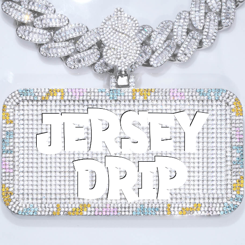 CUSTOM LETTER NECKLACE 3D COLORFUL SQUARE