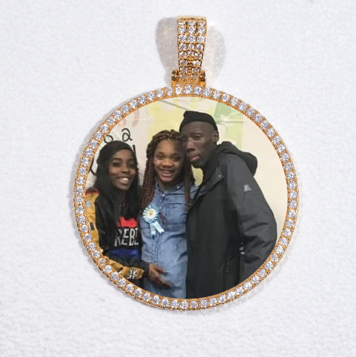 MEDIUM 3D CIRCLE CUSTOM PICTURE PENDANT