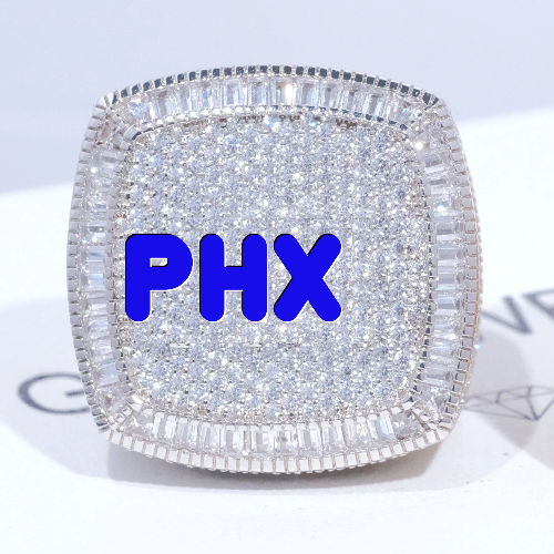 CUSTOM LETTER 3D ICED RING