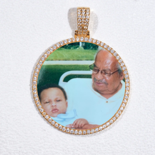 MEDIUM 3D CIRCLE CUSTOM PICTURE PENDANT