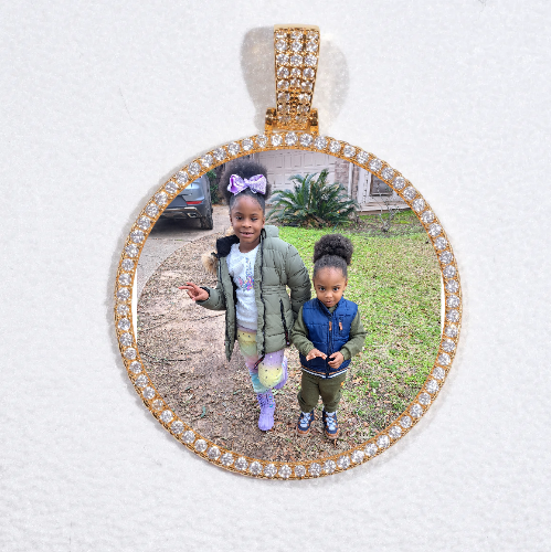 MEDIUM 3D CIRCLE CUSTOM PICTURE PENDANT