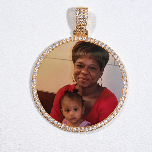 MEDIUM 3D CIRCLE CUSTOM PICTURE PENDANT