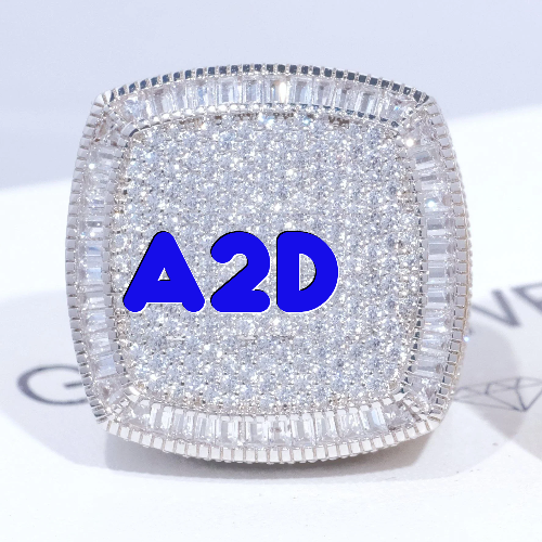 CUSTOM LETTER 3D ICED RING