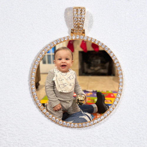 MEDIUM 3D CIRCLE CUSTOM PICTURE PENDANT