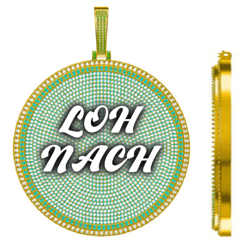 CUSTOM LETTER NECKLACE 3D BIG DISC