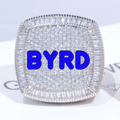 CUSTOM LETTER 3D ICED RING