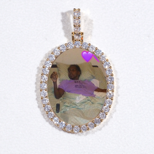 3D Oval Custom Picture Pendant