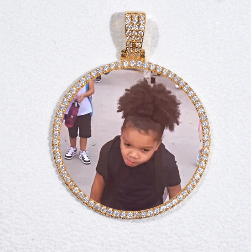 MEDIUM 3D CIRCLE CUSTOM PICTURE PENDANT