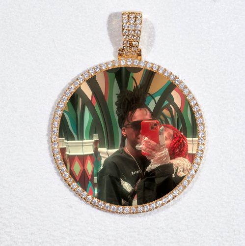 MEDIUM 3D CIRCLE CUSTOM PICTURE PENDANT