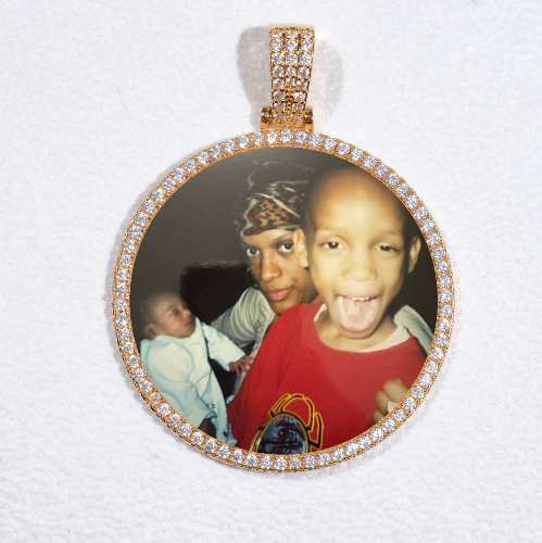 MEDIUM 3D CIRCLE CUSTOM PICTURE PENDANT