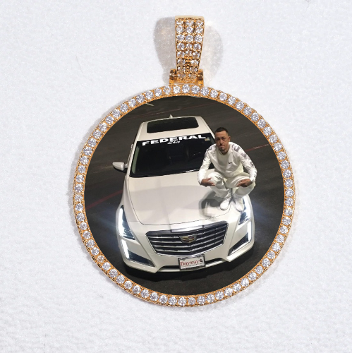 MEDIUM 3D CIRCLE CUSTOM PICTURE PENDANT