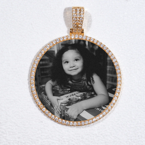MEDIUM 3D CIRCLE CUSTOM PICTURE PENDANT