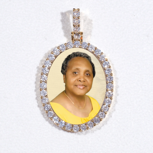3D Oval Custom Picture Pendant