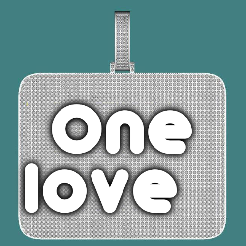 CUSTOM LETTER NECKLACE 3D BIG SQUARE