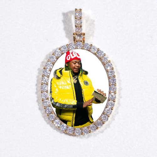 3D Oval Custom Picture Pendant