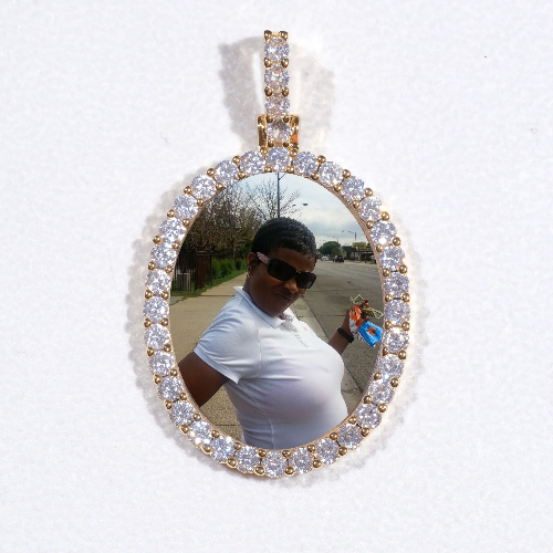 3D Oval Custom Picture Pendant