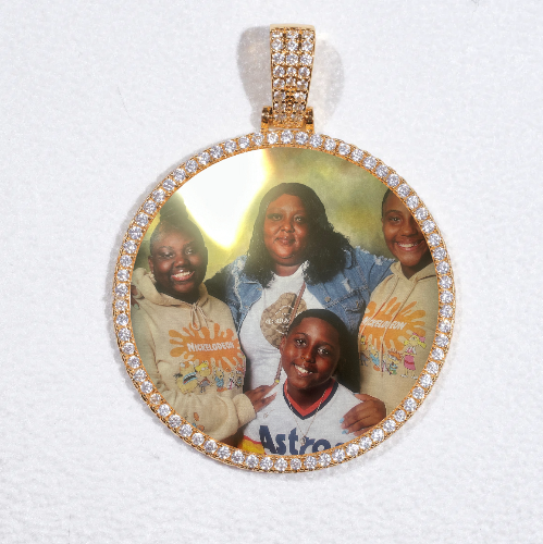 MEDIUM 3D CIRCLE CUSTOM PICTURE PENDANT