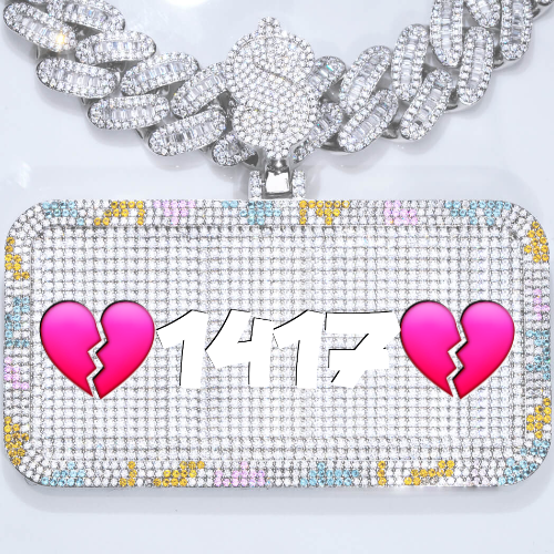 CUSTOM LETTER NECKLACE 3D COLORFUL SQUARE