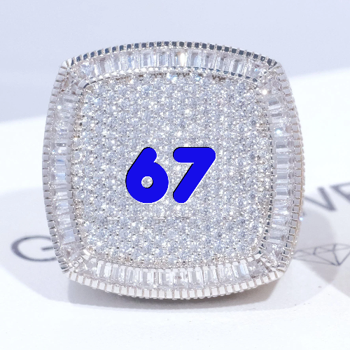 CUSTOM LETTER 3D ICED RING