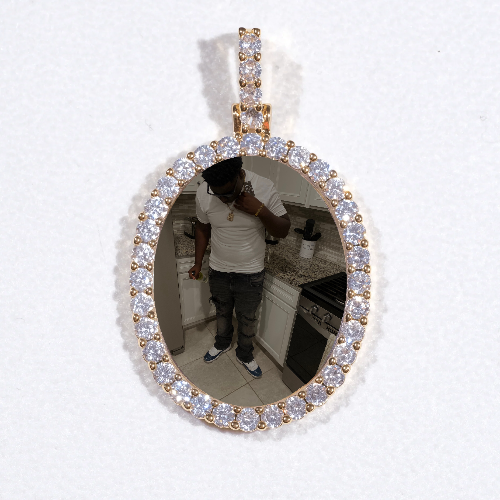 3D Oval Custom Picture Pendant