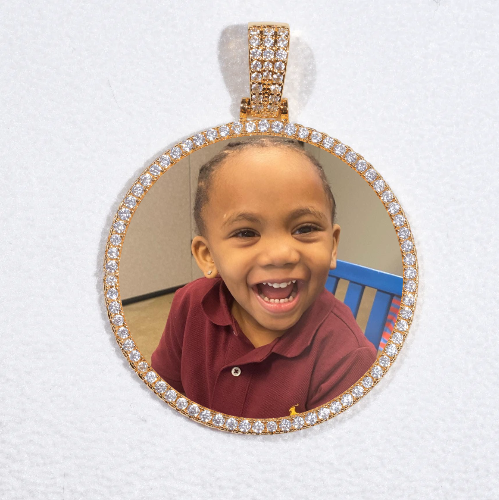 MEDIUM 3D CIRCLE CUSTOM PICTURE PENDANT