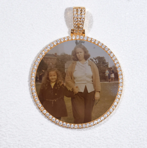 MEDIUM 3D CIRCLE CUSTOM PICTURE PENDANT