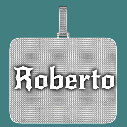 CUSTOM LETTER NECKLACE 3D BIG SQUARE