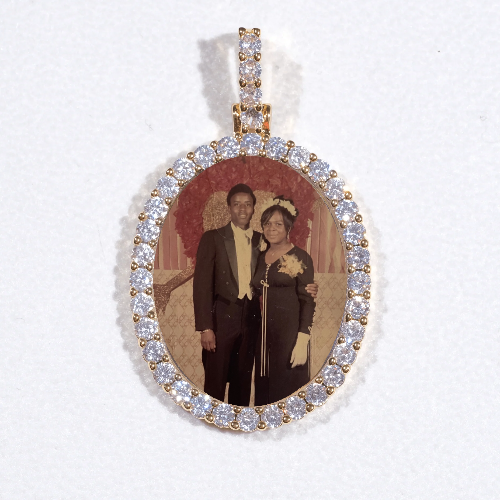 3D Oval Custom Picture Pendant