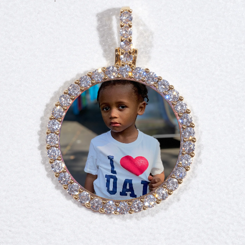 3D CIRCLE CUSTOM PICTURE PENDANT SMALL SIZE