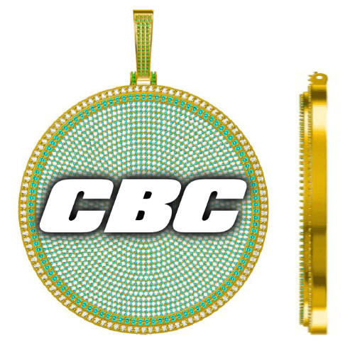 CUSTOM LETTER NECKLACE 3D BIG DISC