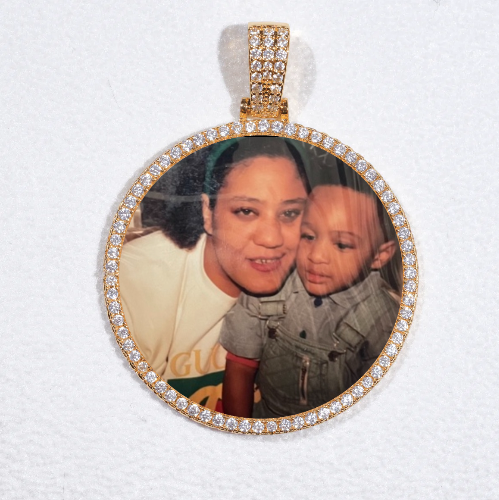 MEDIUM 3D CIRCLE CUSTOM PICTURE PENDANT