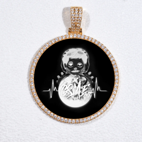 MEDIUM 3D CIRCLE CUSTOM PICTURE PENDANT