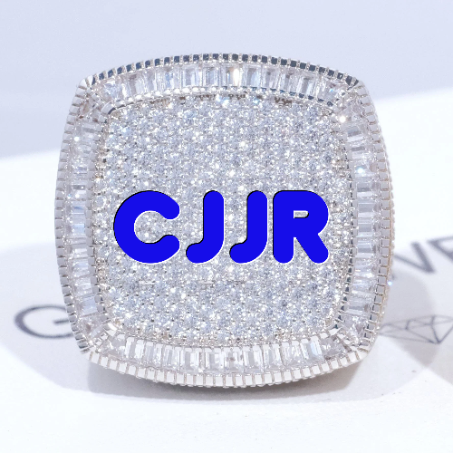 CUSTOM LETTER 3D ICED RING