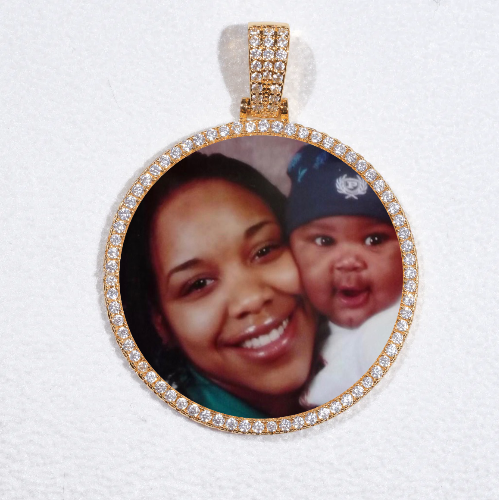 MEDIUM 3D CIRCLE CUSTOM PICTURE PENDANT