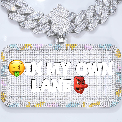 CUSTOM LETTER NECKLACE 3D COLORFUL SQUARE