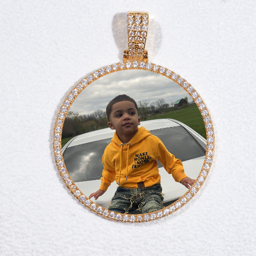 MEDIUM 3D CIRCLE CUSTOM PICTURE PENDANT