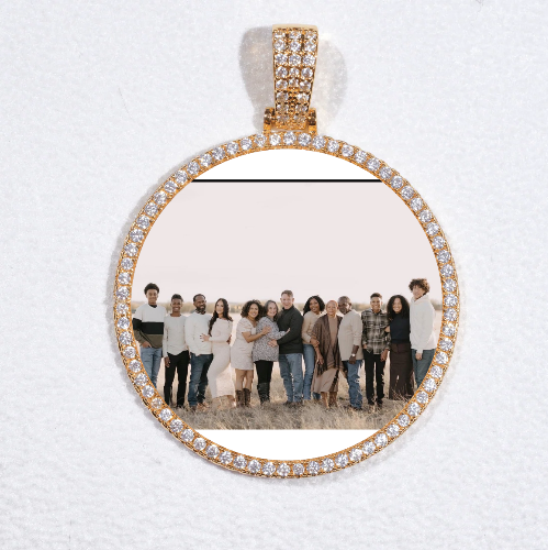 MEDIUM 3D CIRCLE CUSTOM PICTURE PENDANT