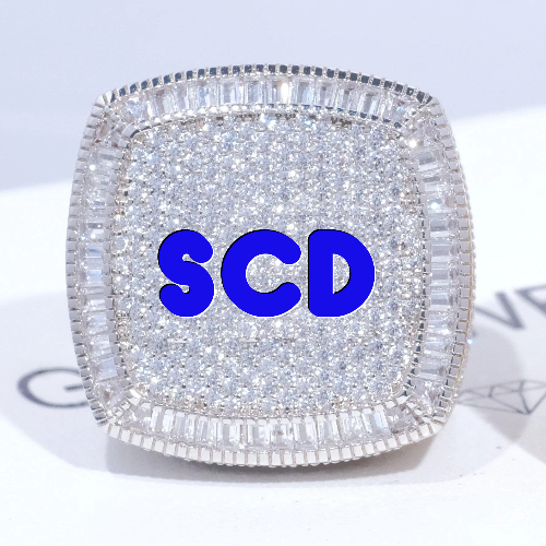 CUSTOM LETTER 3D ICED RING