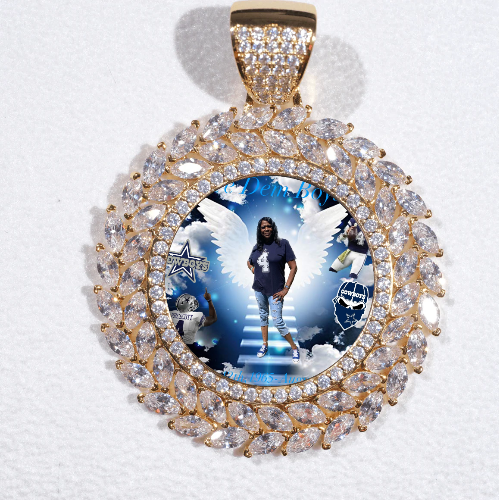 Large 3D Wheat Ear Custom Picture Pendant