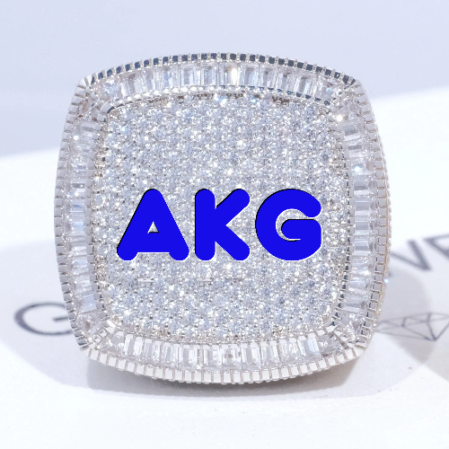 CUSTOM LETTER 3D ICED RING