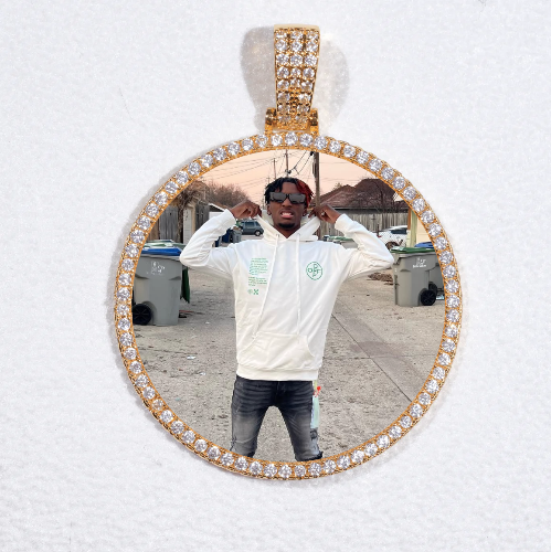 MEDIUM 3D CIRCLE CUSTOM PICTURE PENDANT