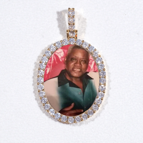 3D Oval Custom Picture Pendant