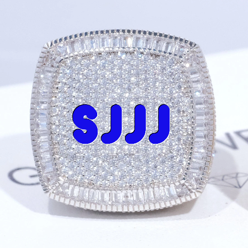 CUSTOM LETTER 3D ICED RING